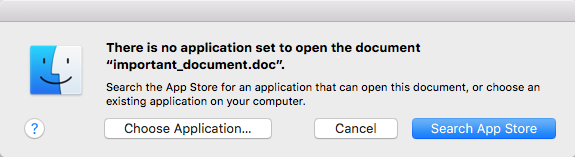 Ransomware error message on Mac when opening files